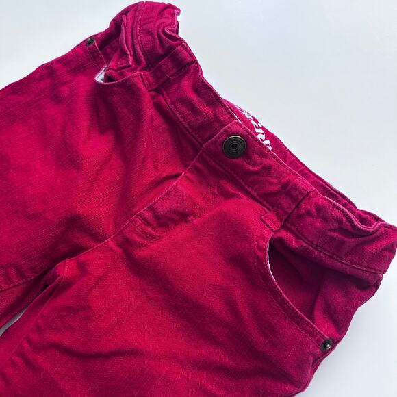 Crazy 8 Girls Size 7 Red Skinny Jeans Adjustable Waist - Picture 3 of 5
